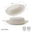 Swirl White 9 in. Covered Butter Dish