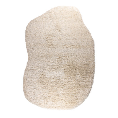 Rug Wool Area Rug in Beige