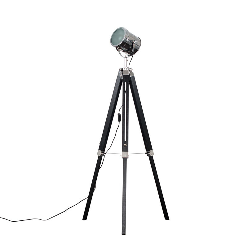 Macalla 145cm Tripod Floor Lamp, Black, Yes