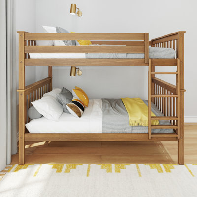 Bolles Solid Wood Bunk Bed with Built-In Ladder
