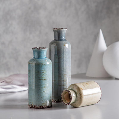 Multicolore, ensemble de 3 vases en céramique pour petits objets décoratifs en céramique.
