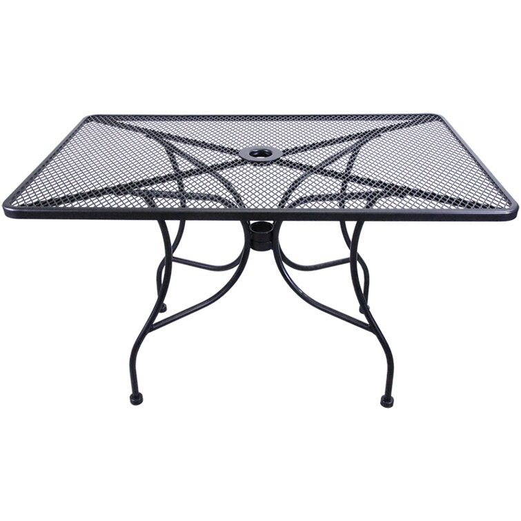4 Person 48'' L Extendable Metal Patio Table