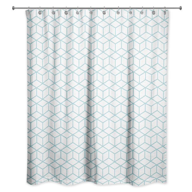 Rideau de douche simple Bakstran, Bleu sarcelle