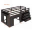 Lit mezzanine simple avec armoire et tablette-578823394