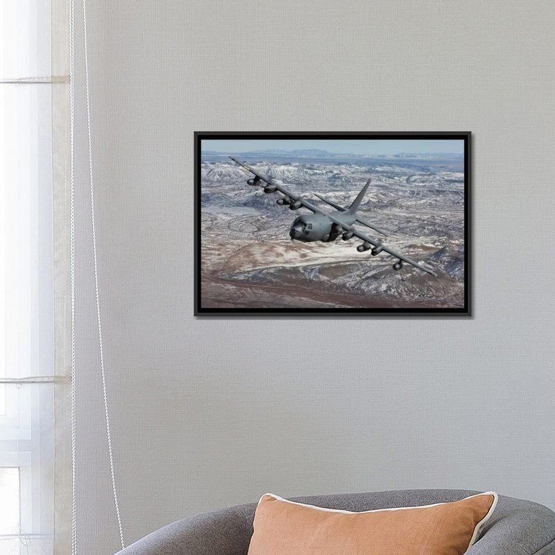 « mc-130 », impression sur toile, "mc-" par une mission de formation sur new mexico i ", H 18 po x l 26 po x P 1,5 po