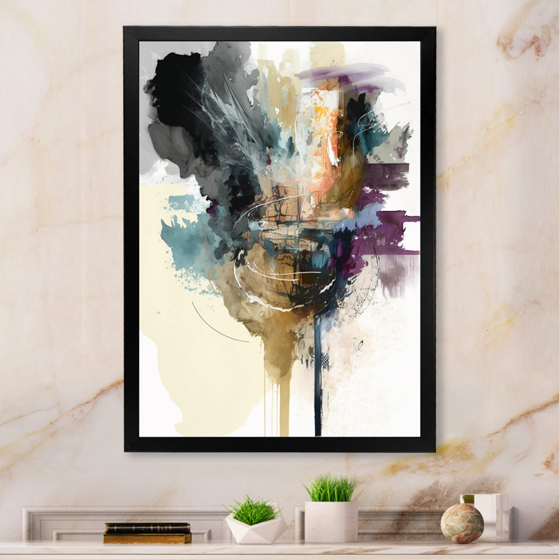 Alizarin - commande I - reproduction sur toile, Impression noire sur toile encadrée, L 12 po x H 20 po