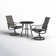 Alyah 2 - Person Metal Patio Dining Set with Round Table