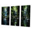 «Waterfall Hidden Oasis», 3 pièces sur toile-2064962144-2064962155