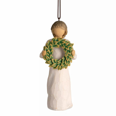 11cm Solid Colour Porcelain People Hanging Figurine Ornament