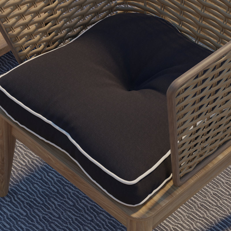 Coussin de siège pour l'extérieur Adelphine, Noir