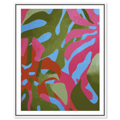 Impression sur toile Colorblock Leaves II par Art Remedy