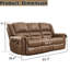 38" Multifunctional Electric Recliner With Massage, Heating And USB Port & 83.5" Large-Capacity Manual Sofa Set