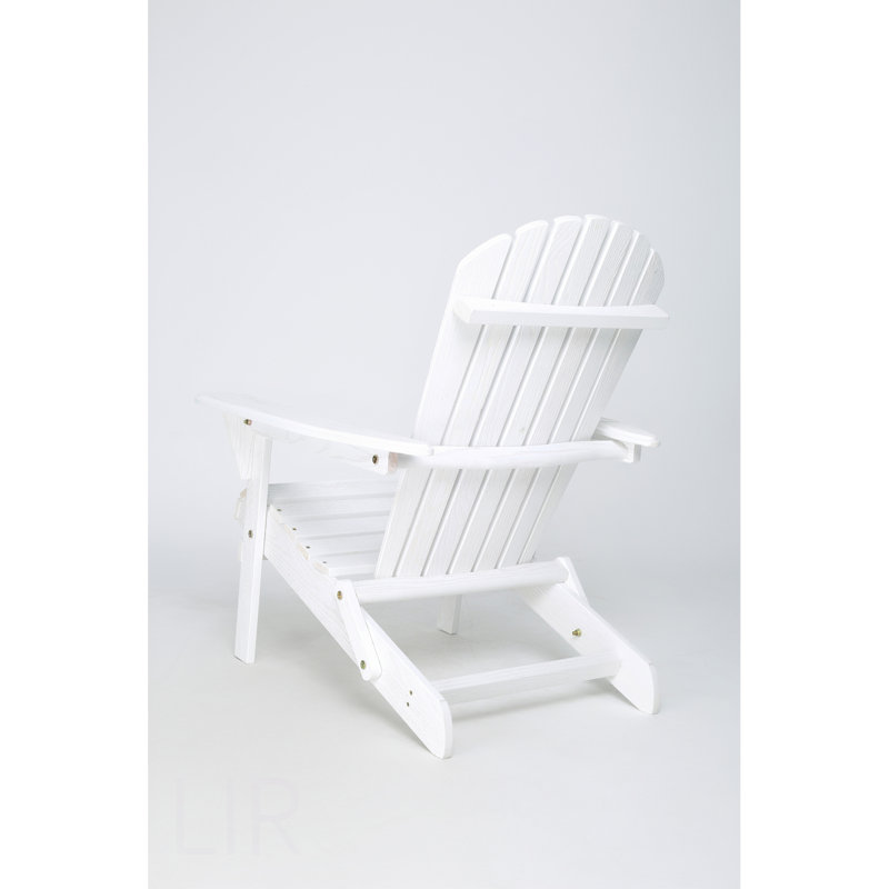 Ensemble de 2 chaises longues en bois de cèdre massif avec grain de bois, Blanc
