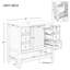 Ensemble de meuble-lavabo 36 po avec lavabo, une armoire et trois tiroirs, bois massif et panneau de fibres à densité moyenne-106459473