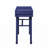 Metal Vanity Desk with One Drawer, Blue-1145067494
