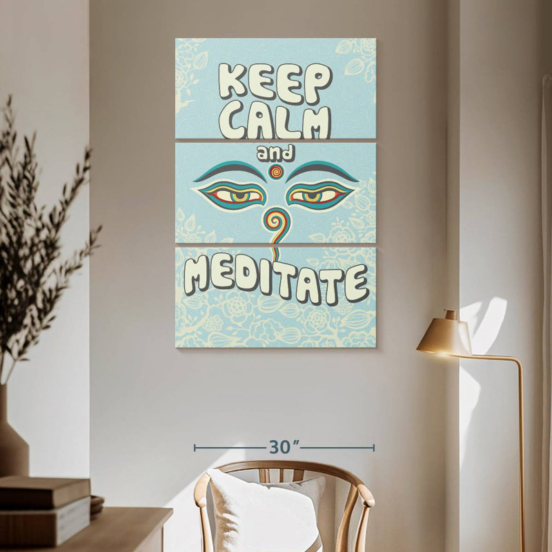 Tergel Keep Calm Meditate, 65" H x 42" W