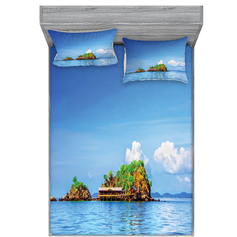 Microfiber Sheet Set, Queen Sheet Set with Fitted Sheet