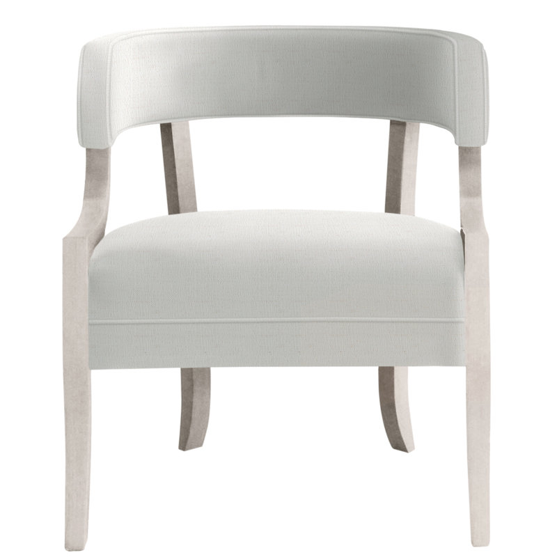 Thom Filicia Home Barrel Chair, Dove Gray, Nomad Snow Crypton® Chenille