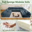 Canapé d'angle modulaire surdimensionné Cloud Couch de 344 cm (135,5 pouces) pour salon, canapé moderne avec assise profonde, canapé 8 places sans structure, canapés confortables rembourrés pour appartement, studio, bureau-217978054