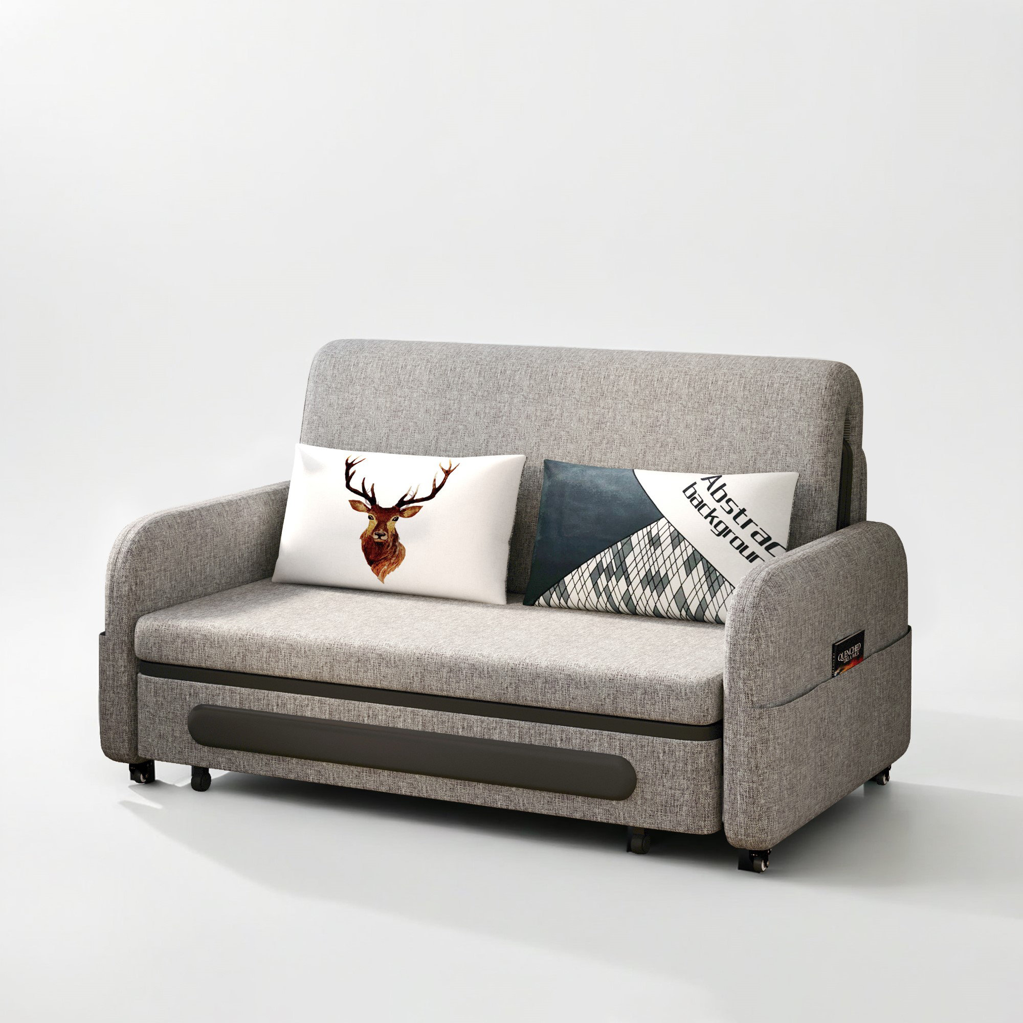Hokku Designs 3 In 1 Convertible Sofa Bed With Hidden Storage Modern ...