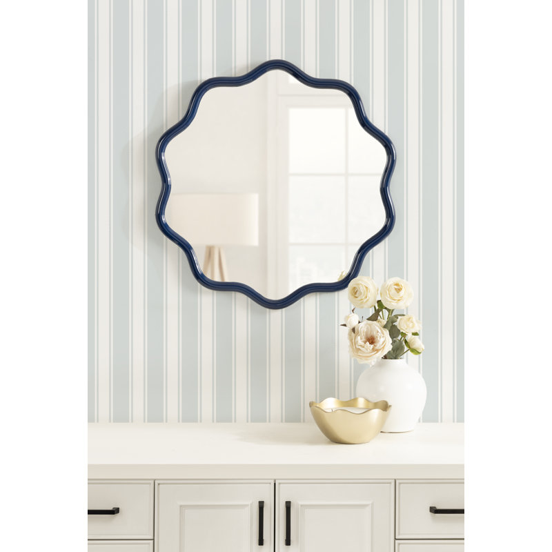 Talma Round Scalloped Wall Mirror