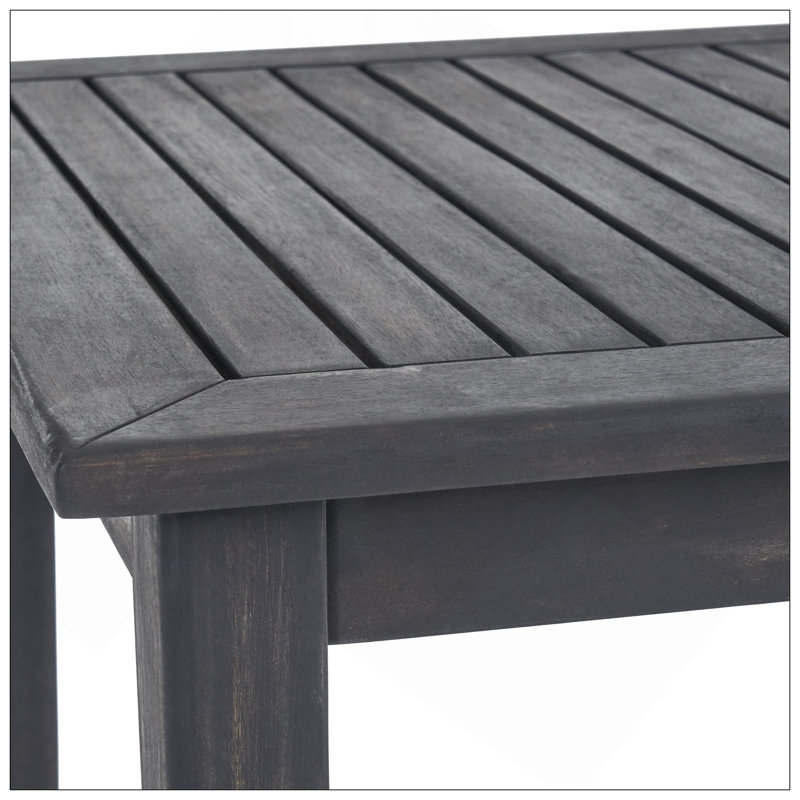 Table de bar rectangulaire d'extérieur en bois d'acacia - Gris foncé, Gris foncé, H 45 po x l 41 po x P 26 po