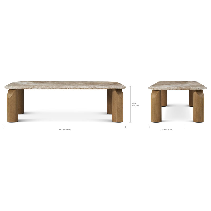 Vienna Marble Cocktail Table, Natural, Light Emperador