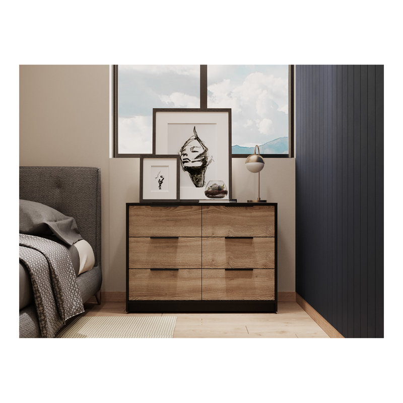 42.1'' W 4 - Drawer Dresser, Black