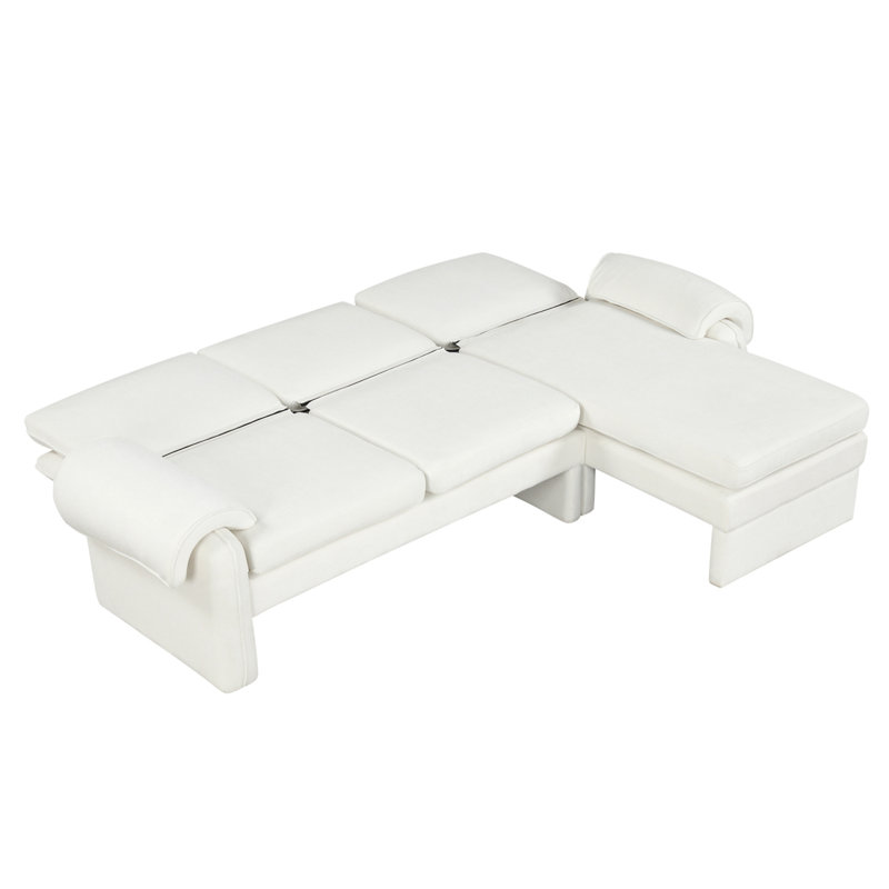Canapé-lit futon convertible 94,1 po Modern Sofa, Beige