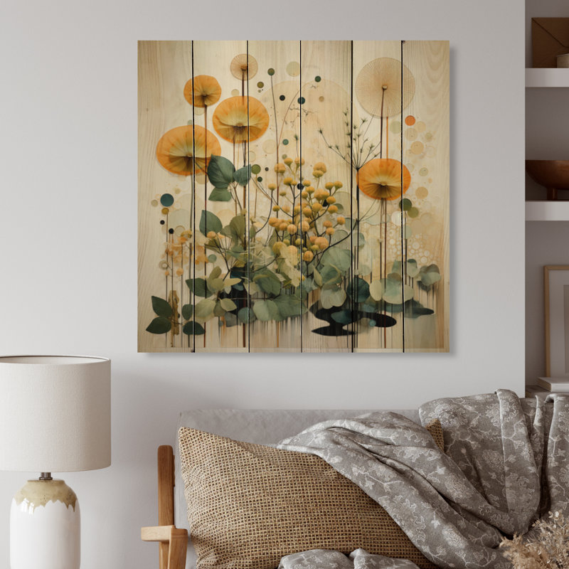 «Kaw Green Orange Harmonious Balance I» sur impression sur bois, H 30 po x l 30 po x P 0,78 po