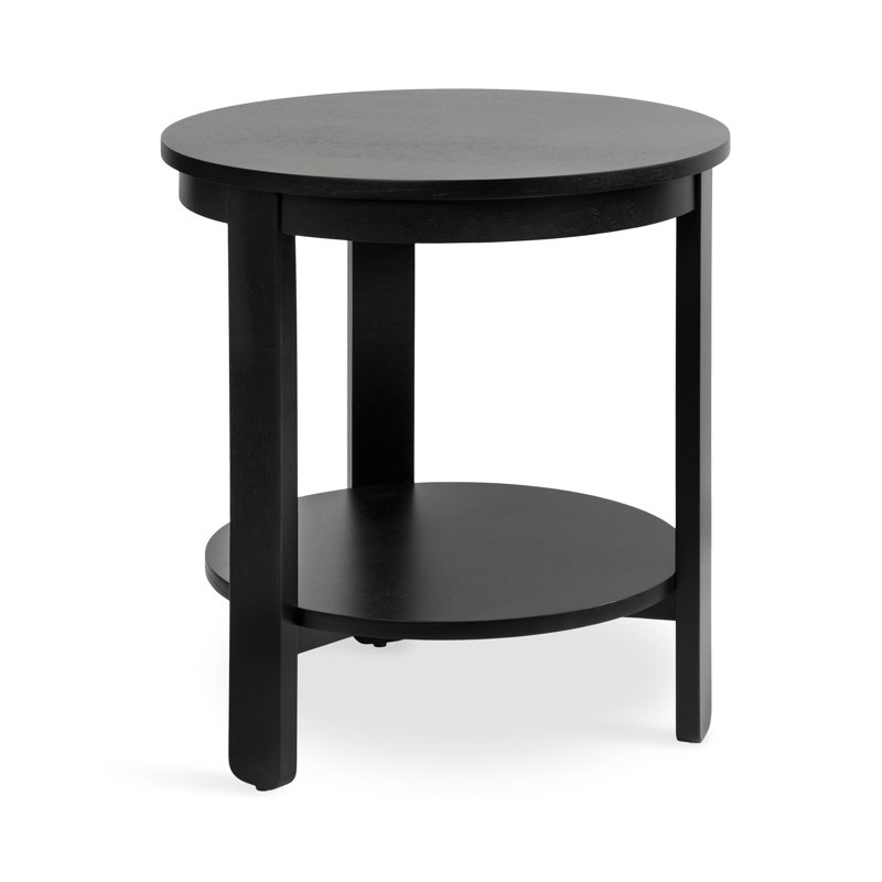 Table d'appoint Aamnah, H 24 po x l 22 po x P 22 po, Noir