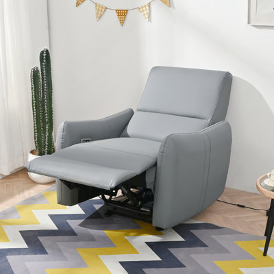 Power Recliner Chair, Wall Hugger Recliner,Zero Wall Recliners,Small Power Recliner For Living Room,Electric Recliner For Small Space,Reclining Sofa For Bedroom (Blue-Gray)
