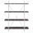 Rustic Grey Herringbone Bookcase With Full-Length Shelf