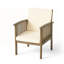 Ensemble de patio en bois d'acacia durable avec fauteuils club confortables et table de salle à manger élégante pour les réceptions en plein air et la détente