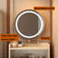 Bureau de coiffeuse 3 en 1 avec miroir et lumière avec tabouret rembourré-55781873