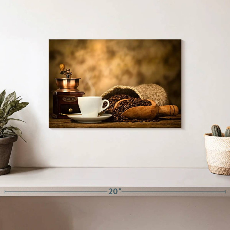 Rustic Coffee Canvas Print, 8" H x 12" W x 1" D