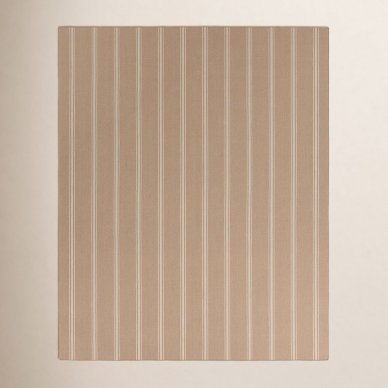 Striped Area Rug in Beige/Ivory, Rectangle 2' x 3'