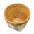 Pair Of White And Brown Cement Planters Featuring A Bold Black V Pattern, L:10X8", S:8X6.5" - Great For Scandinavian Modern Floral Setups 2 Made With Design, Elevate Your Displays In Spaces