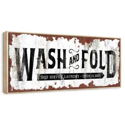 Ancienne affiche murale Wash and Fold