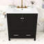 Meuble-lavabo de 30 pouces avec lavabo en céramique, armoire à porte à fermeture douce et tiroir de rangement-1526596366