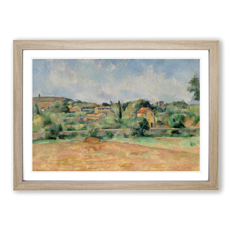 The Red Earth by Paul Cezanne - Picture Frame Painting, Oak Framed, 36cm H x 48cm W x 2cm D