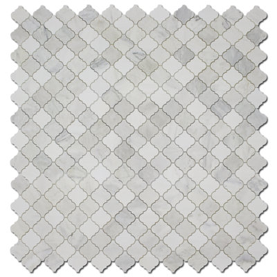 Arabesque 12" x 12" Marble Mosaic Wall & Floor Tile