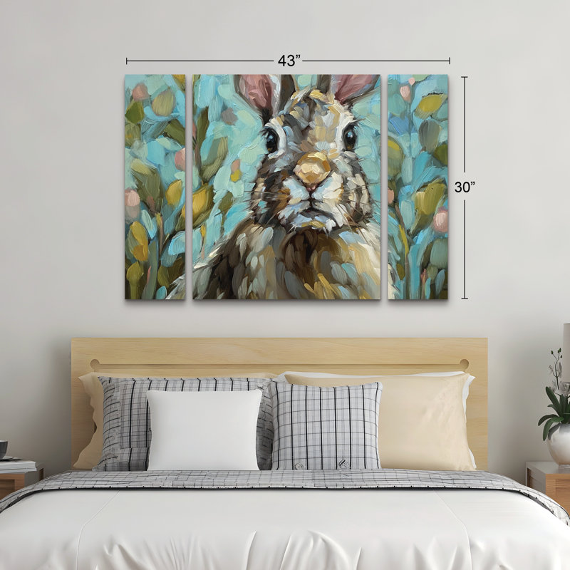 Ensemble de 3 panneaux d'art mural - "Good Luck" par Andrea Lavery 