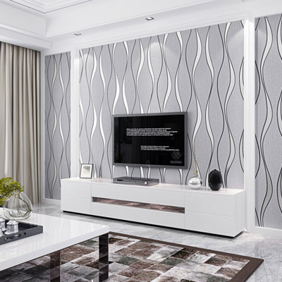 Claverton 9.50m x 53cm 3D Embossed Matte Wallpaper Roll