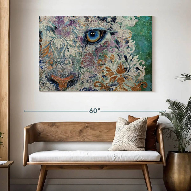 Brampt Royal Snow Leopard, 32" H x 48" W