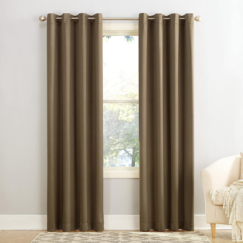 Blackout Curtain Single Panel, Mocha, 54" W x 63" L