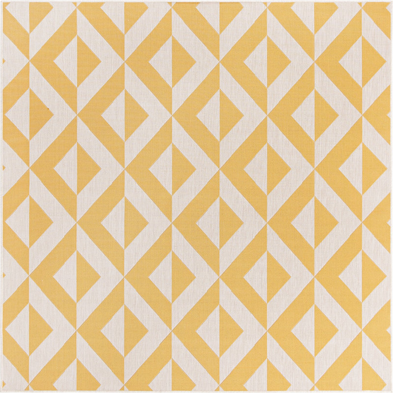 Geometric Indoor / Outdoor Rug, Square 7'10"