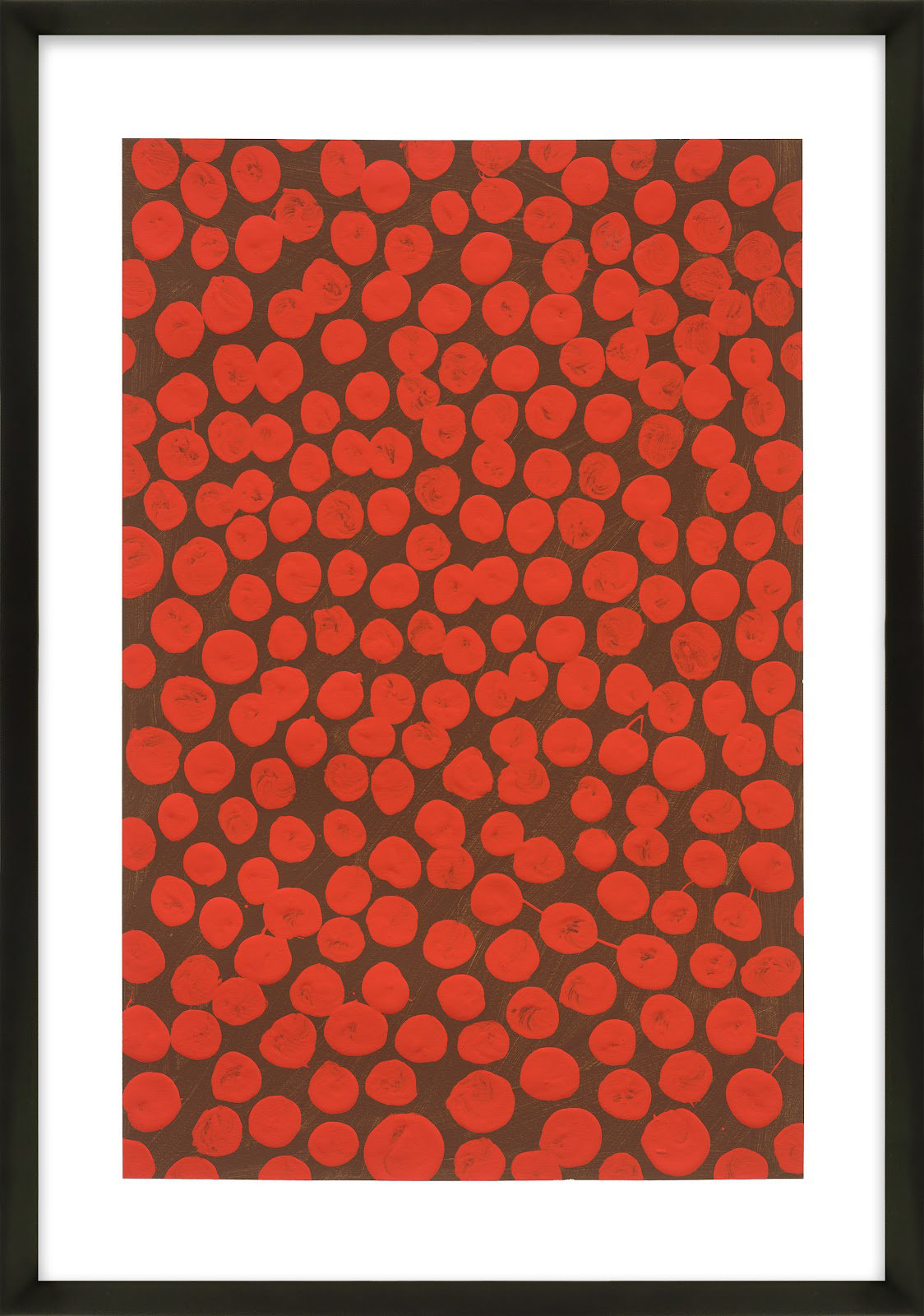 Navi "Salsa on Brown" Painting, Black, 25" H x 17.5" W x 1.25" D