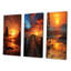 «Sunrise Morning At The Lake», 3 pièces sur toile-2027815691-2027815690
