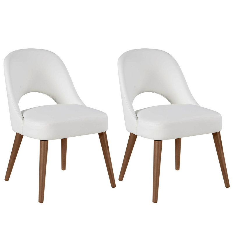 Avaline Open Back Side Chair w/ Solid Wood Legs